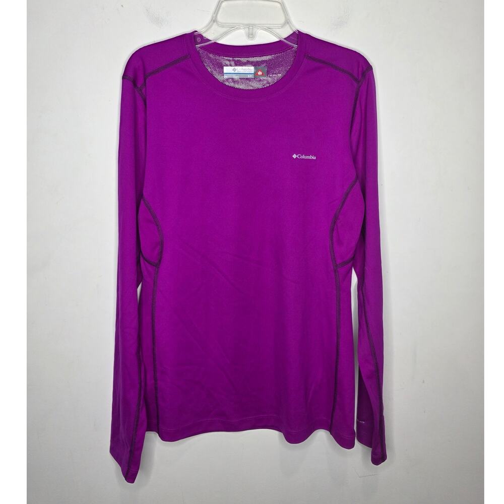 Columbia Omni heat purple long sleeve shirt - small